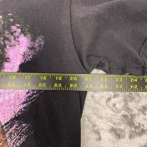 Jimi Hendrix Stephen Fishwick Icons Big Print AOP Black Graphic Band T-shirt L - Picture 4 of 5